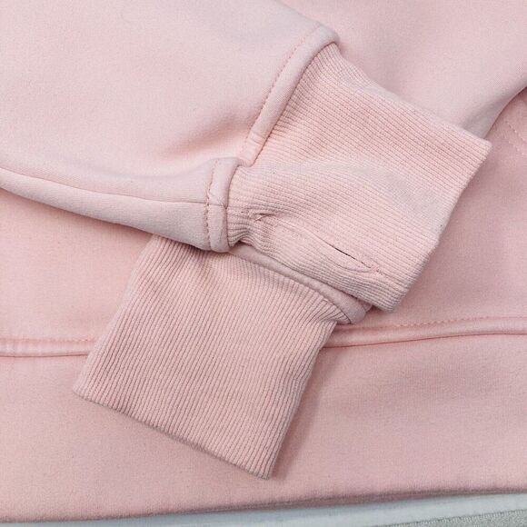 LASLULU Women's Size Small Pink 1/2 Zip Pocketed Cropped Hoodie - Picture 9 of 15